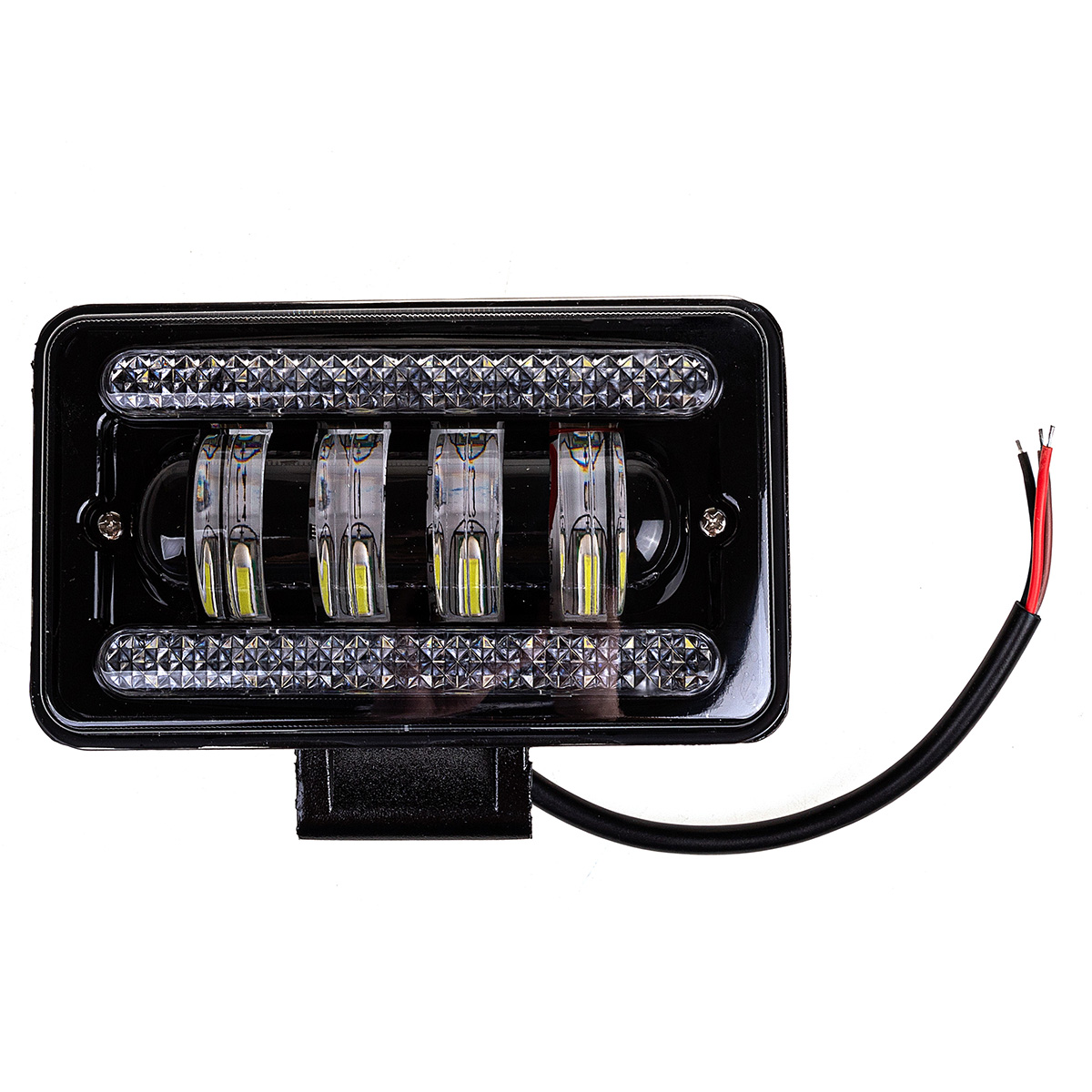 Фара светодиодная OFF ROAD 150*90(110)*60мм прямоугольная 12V/24V 40W 6000К  4 диода Дальний свет